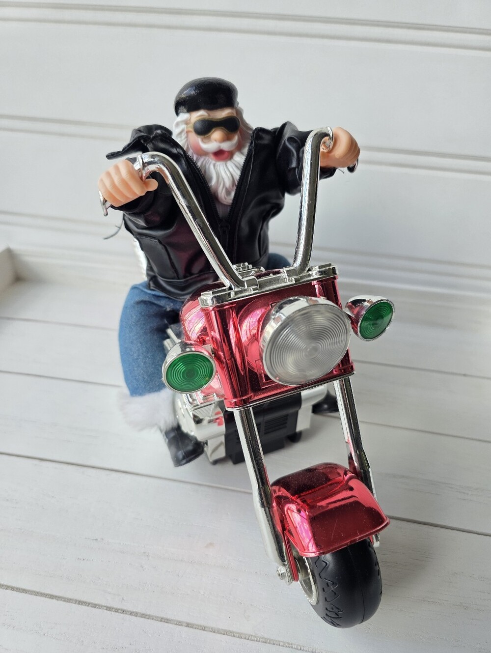 Holiday Christmas Time Motorcycle Santa "Born To Be Wild" Animated Biker Toy